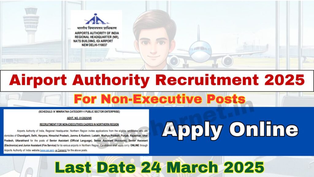 Airport Authority Recruitment 2025 Apply Online For 206 Non-Executive Posts At aai.aero, Last Date 24 March 2025