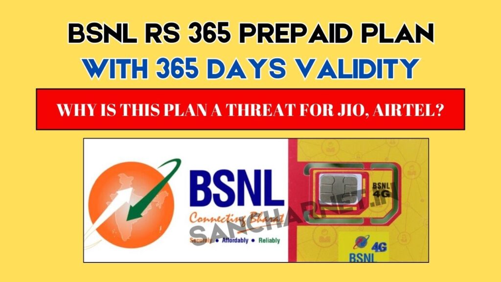 BSNL Rs 365 prepaid plan with 365 days validity, Why is this plan a threat for Jio, Airtel?