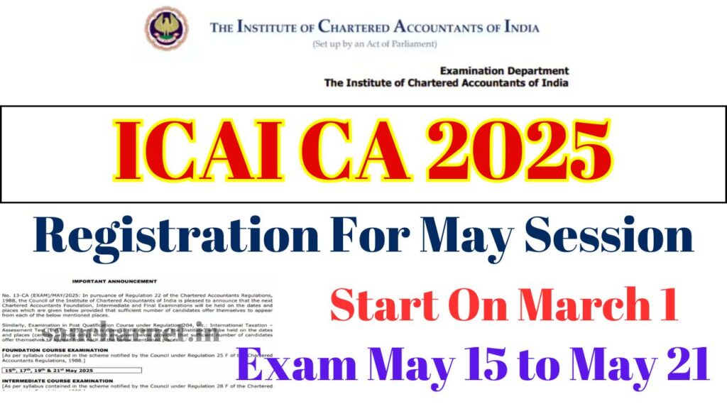 ICAI CA 2025 Registration