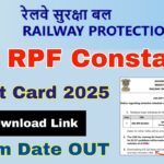 RPF Constable Admit Card 2025 Download on 27 Feb, City on 21 Feb Exam Date 2nd to 20th March 2025