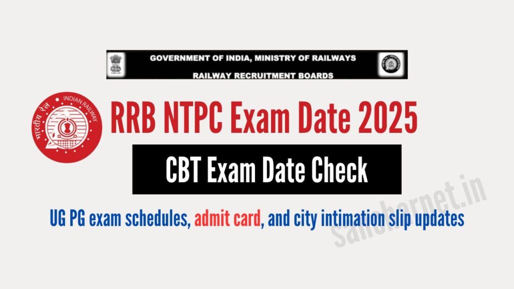 RRB NTPC Exam Date 2025