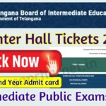 TS Inter Hall Tickets 2025 Download Direct Link | First and Second Year Intermediate Public Exams (IPE) Admit Card