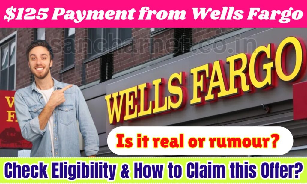 $125 Payment from Wells Fargo